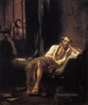  House Oil Painting - Tasso in the Madhouse Romantic Eugene Delacroix